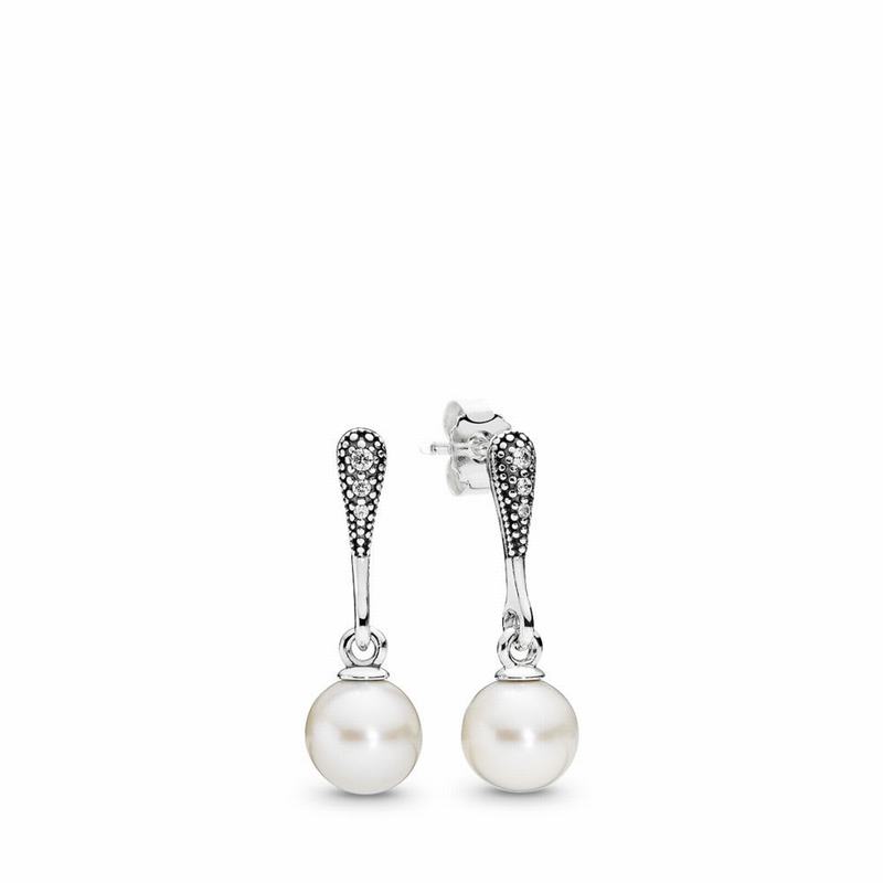 Pandora Elegant Beauty Drop Earrings Sale NZ, Sterling Silver (459180-KVN)